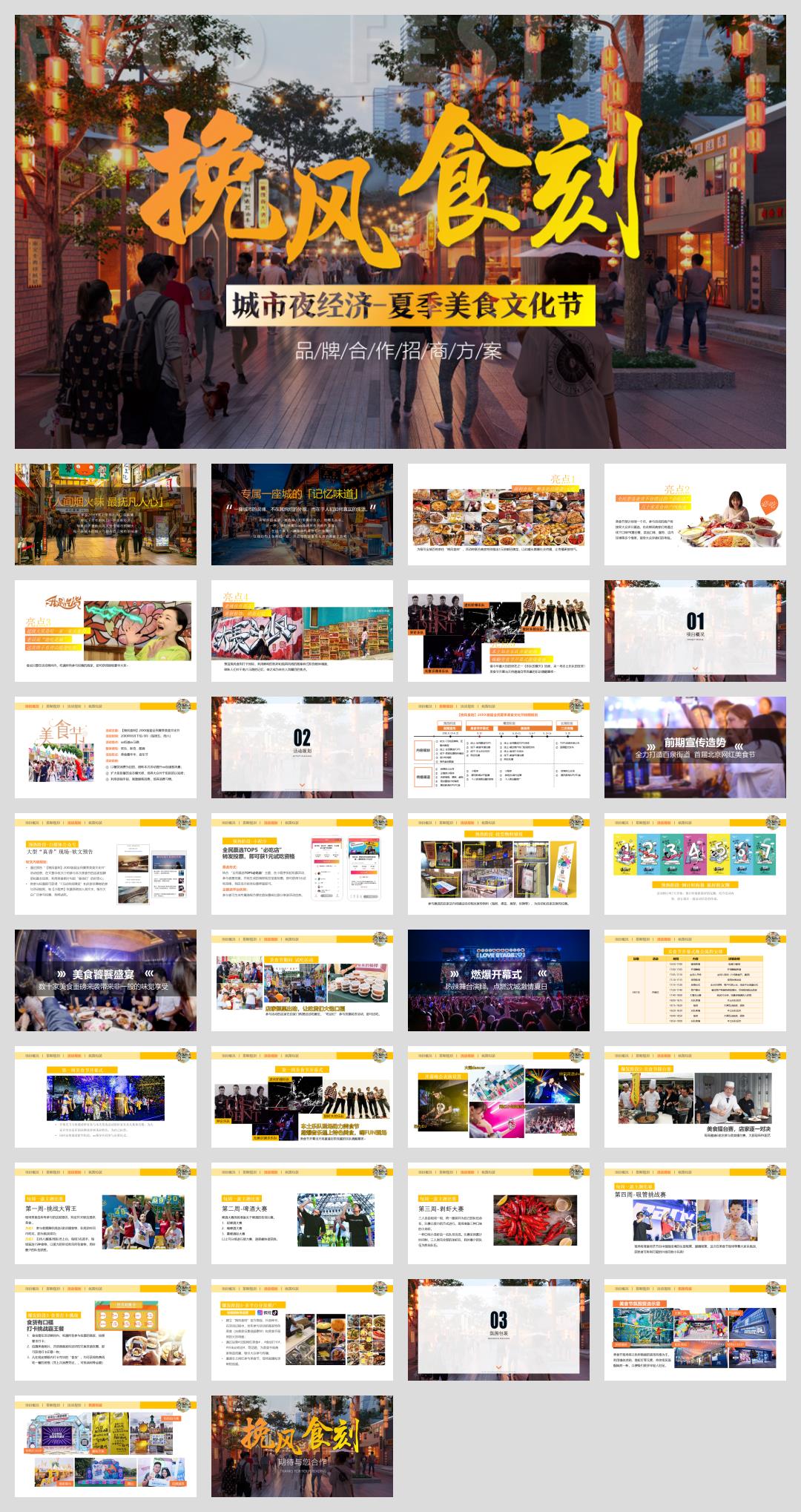 城市夜经济-挽风食刻全民消夏美食文化节活动策划招商案.pptx