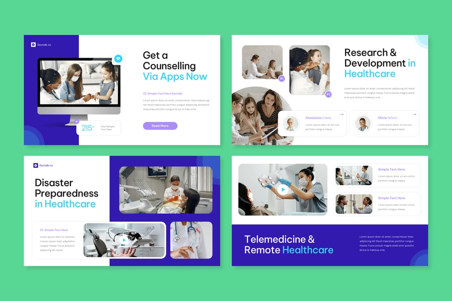 卫生保健PPT模板 (PPTX,PPT)