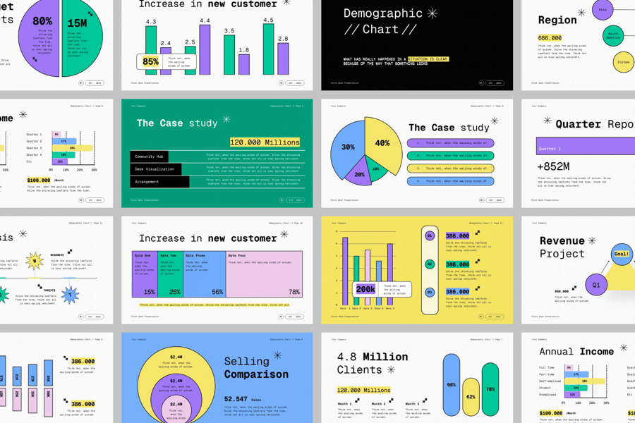 人口统计图PPT模板 (PPTX)