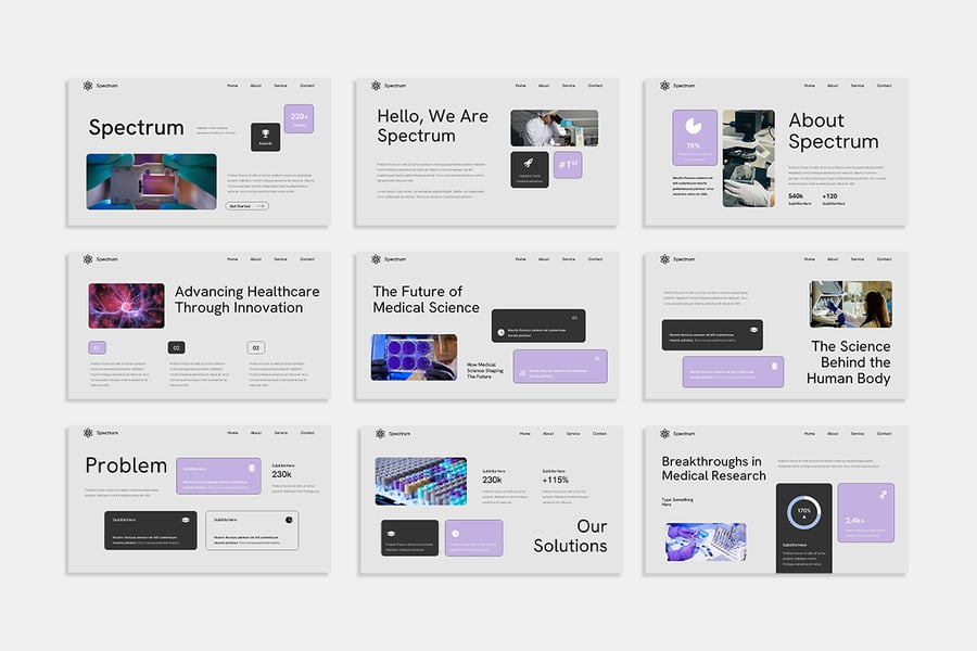 医学科学PPT模板 (PPTX)