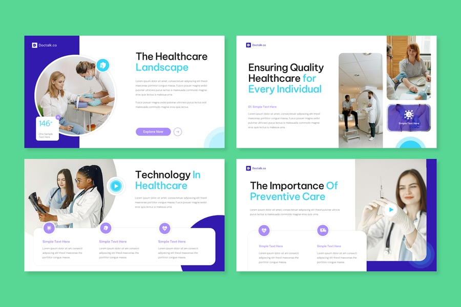 卫生保健PPT模板 (PPTX,PPT)