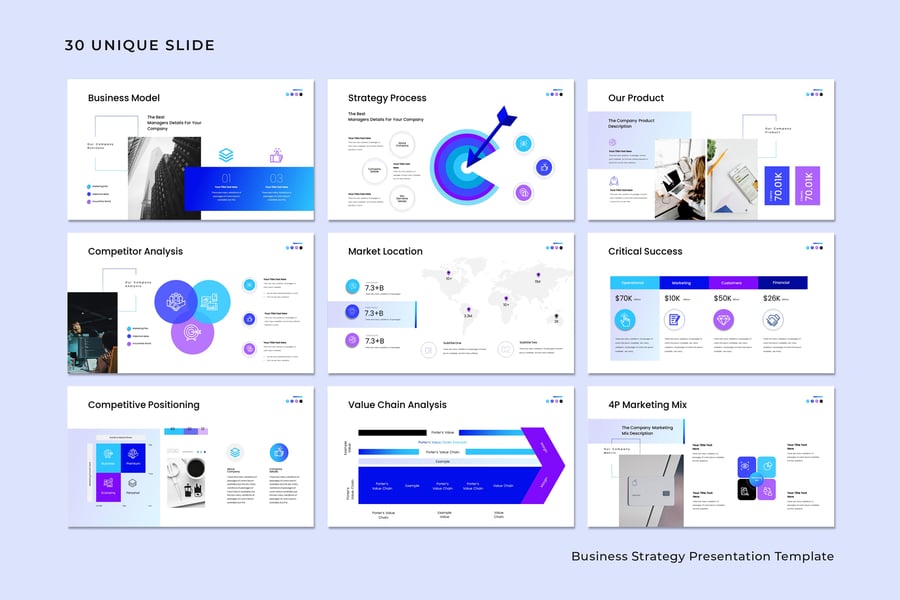 业务策略演示模板PPT模板 (PPTX)