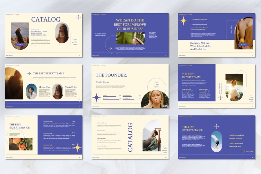 商业品牌PPT模板 (PPTX)