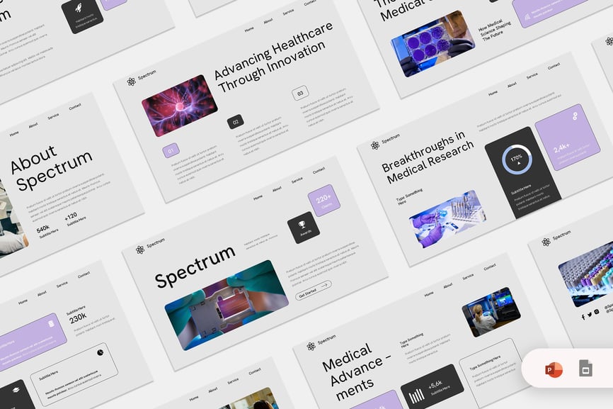 医学科学PPT模板 (PPTX)