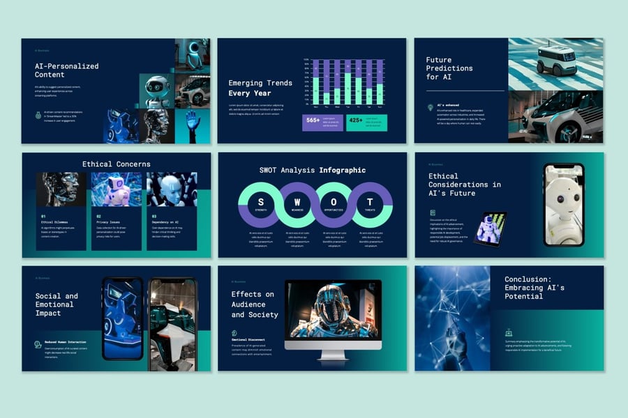 人工智能PPT模板 (PPTX)