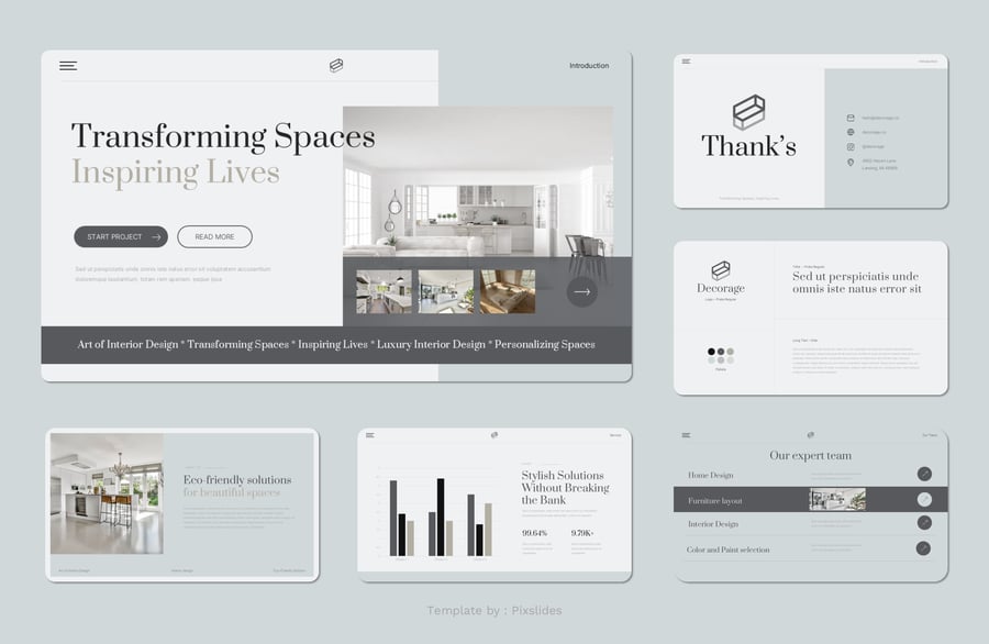 室内设计PPT模板 (PPT,PPTX)