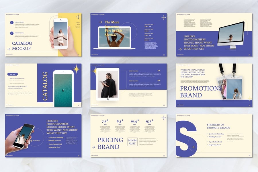 商业品牌PPT模板 (PPTX)