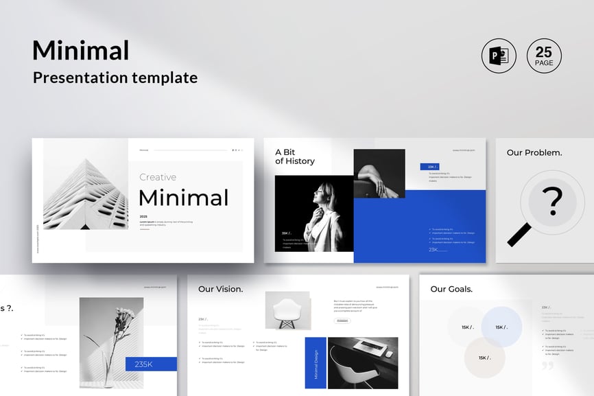 极简主义呈现模板PPT模板 (PPTX)