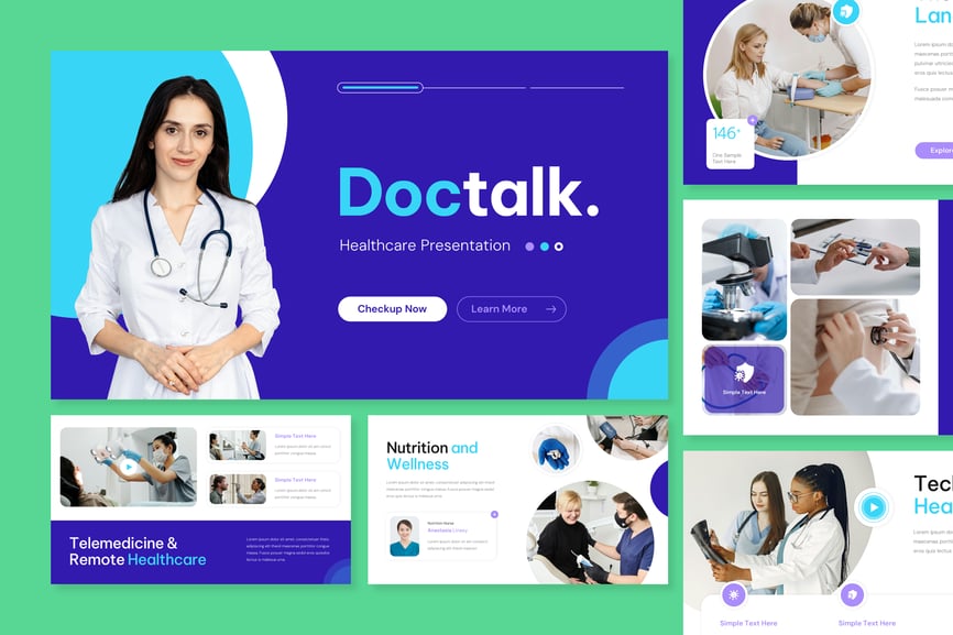 卫生保健PPT模板 (PPTX,PPT)