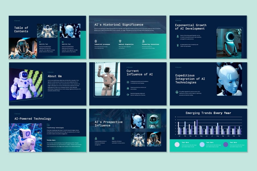 人工智能PPT模板 (PPTX)