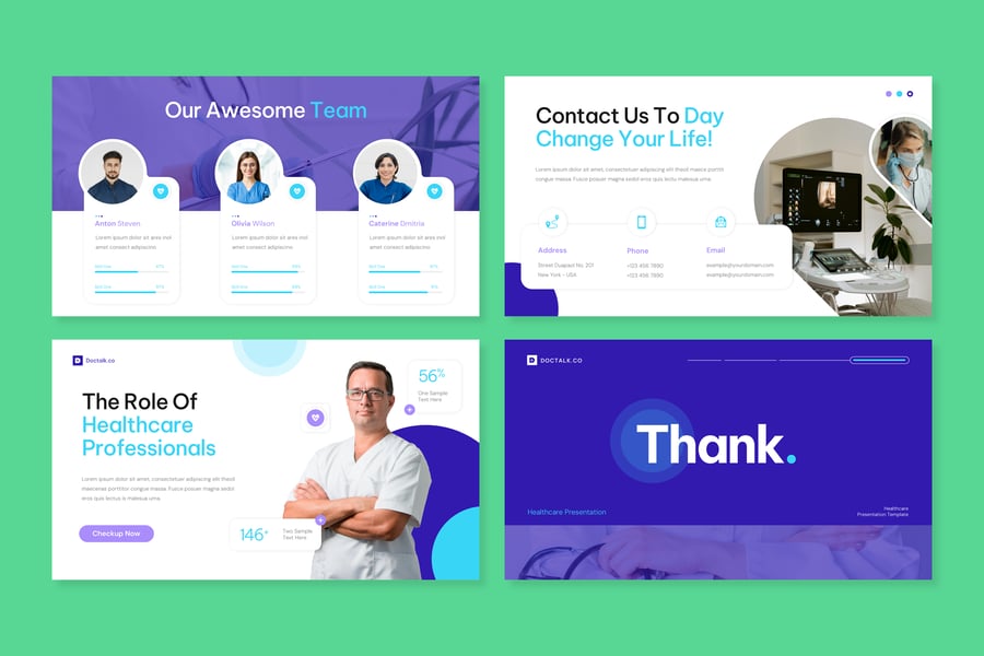 卫生保健PPT模板 (PPTX,PPT)