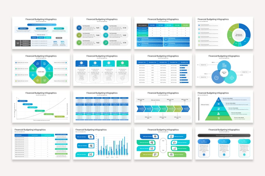财务预算图表PPT模板 (PPTX)