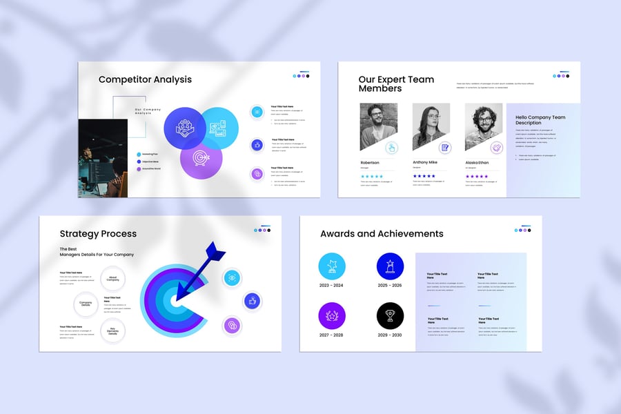 业务策略演示模板PPT模板 (PPTX)