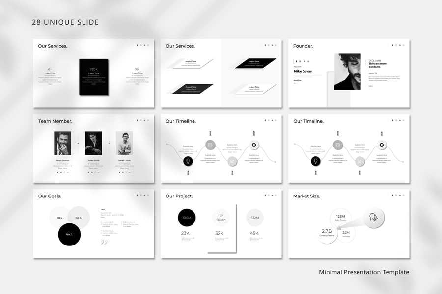 极简主义呈现模板PPT模板 (PPTX)