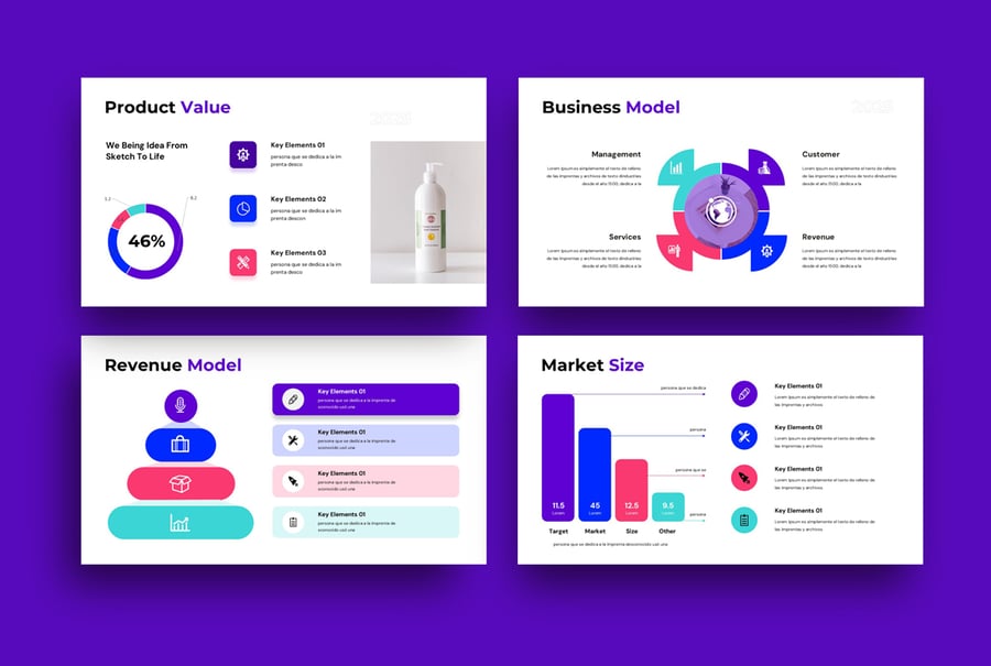 业务计划商务俯仰甲板演示模板PPT模板 (PPTX)