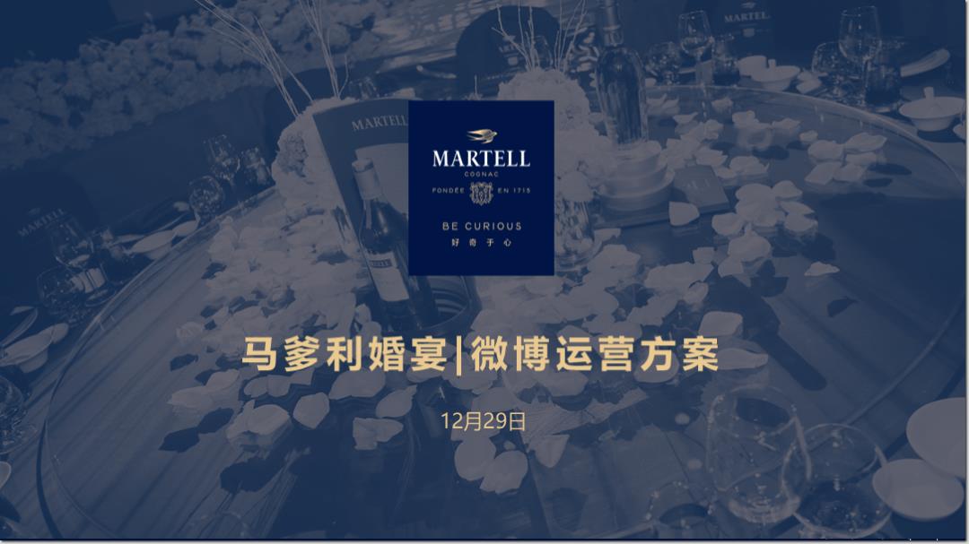 马爹利婚宴微博运营方案 .pptx