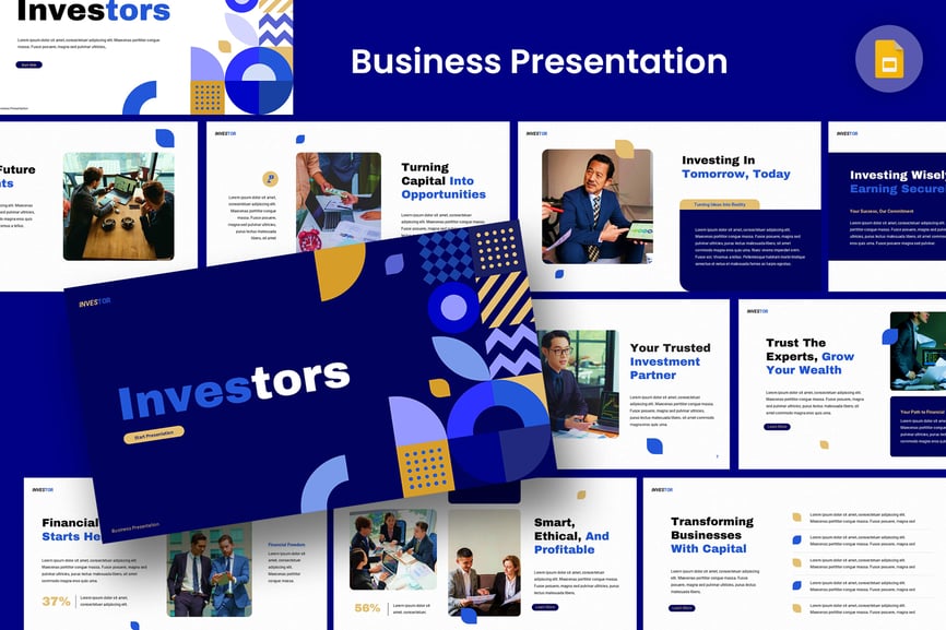 商业投资者PPT模板 (PPTX)