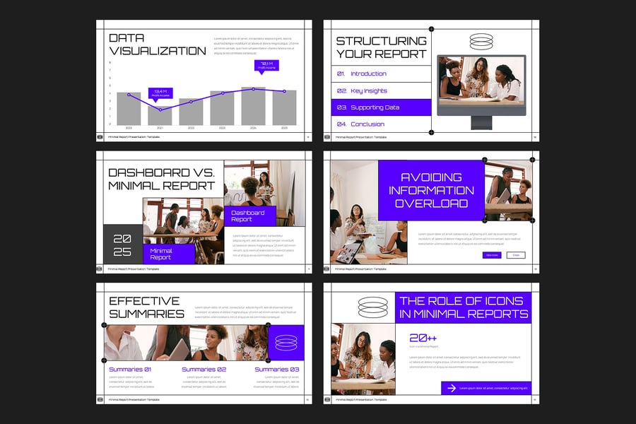 极简主义报告PPT模板 (PPTX)