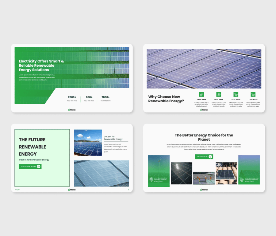 太阳能公司PPT模板 (PPTX)