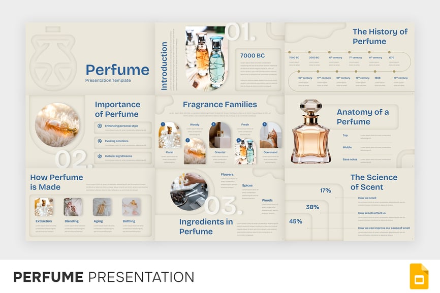 美丽香水PPT模板 (PPTX)