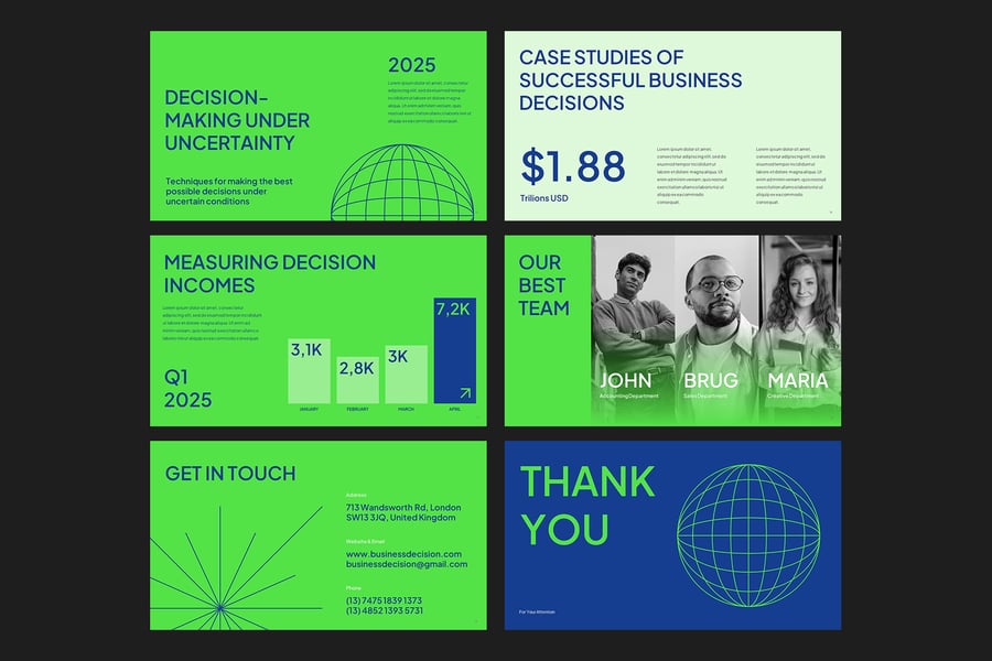 业务决策PPT模板 (PPTX)