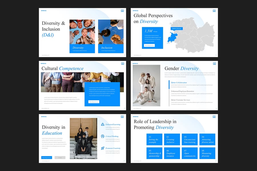 多样性社区PPT模板 (PPTX)