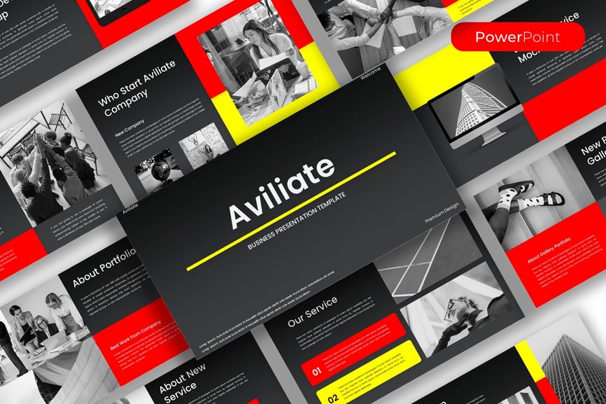 业务展示PPT模板 (PPTX)