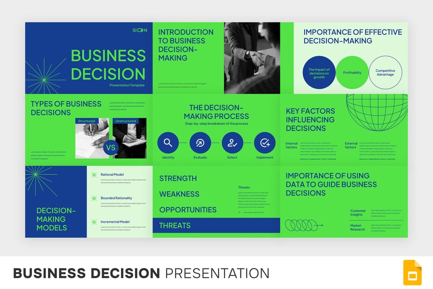 业务决策PPT模板 (PPTX)