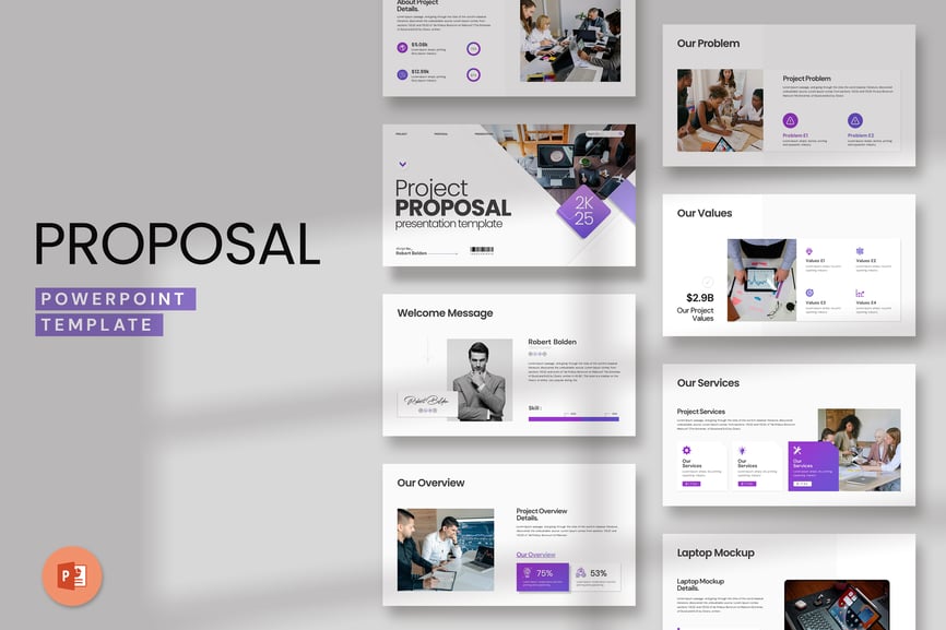 项目提案PPT模板 (PPTX)