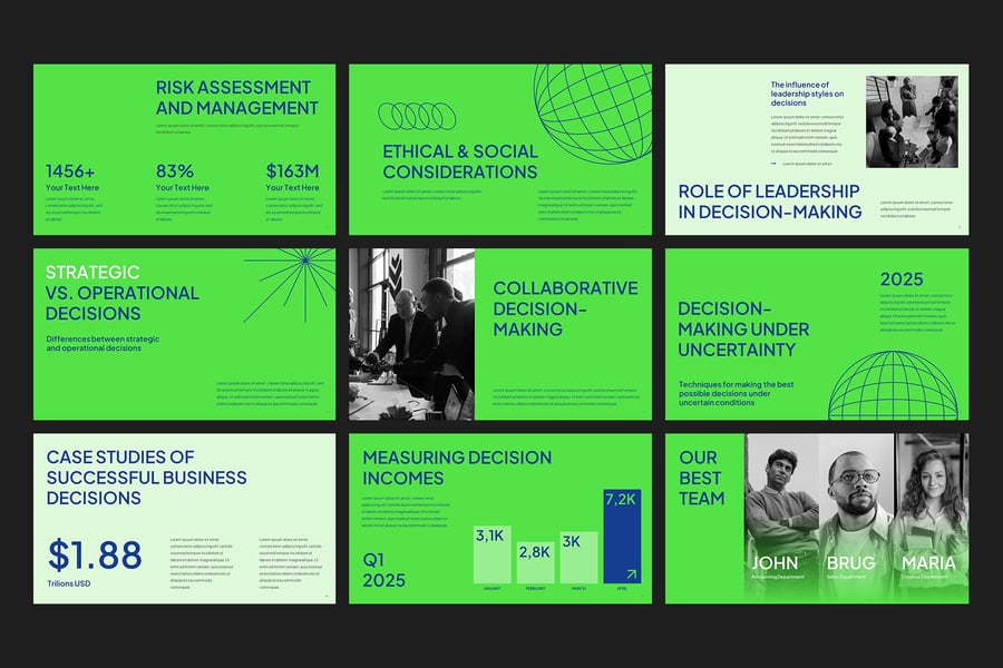业务决策PPT模板 (PPTX)