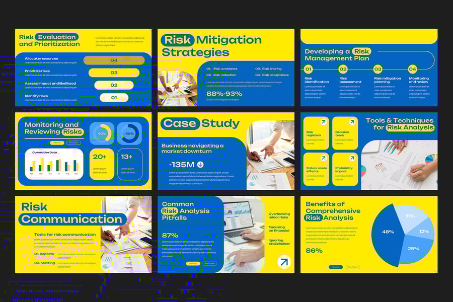 风险分析PPT模板 (PPTX)