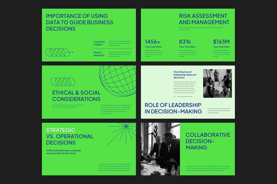 业务决策PPT模板 (PPTX)
