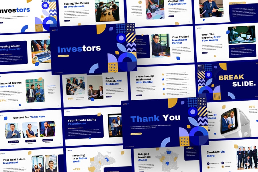 商业投资者PPT模板 (PPTX)