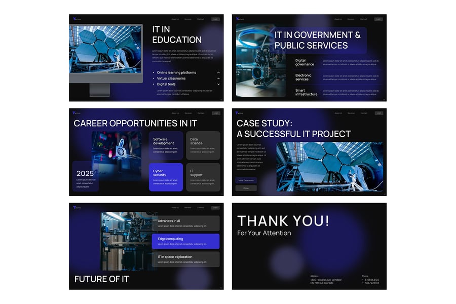 信息技术PPT模板 (PPTX)