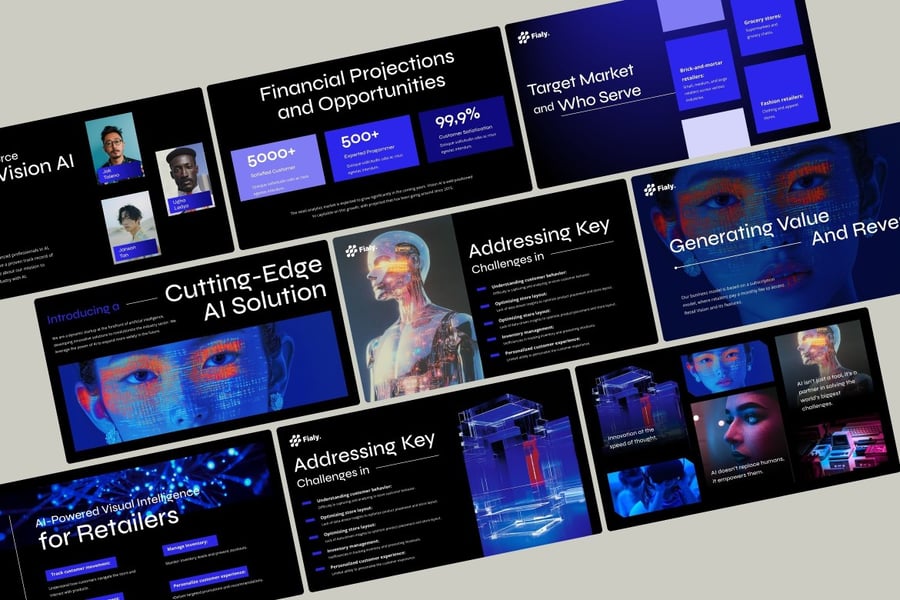 AI创新PPT模板 (PPTX)