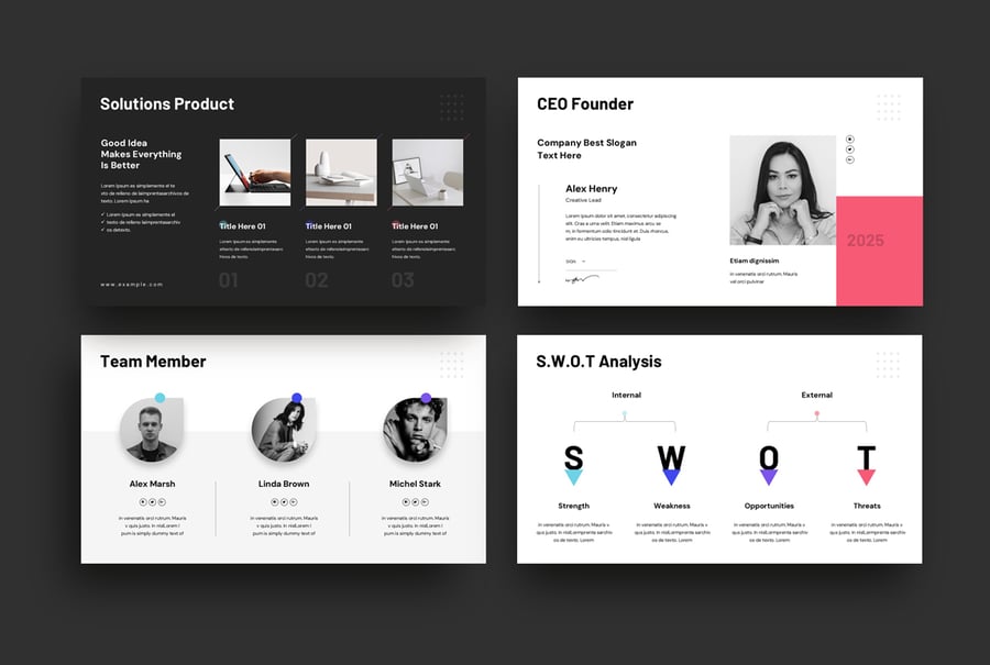 业务计划演示模板PPT模板 (PPTX)