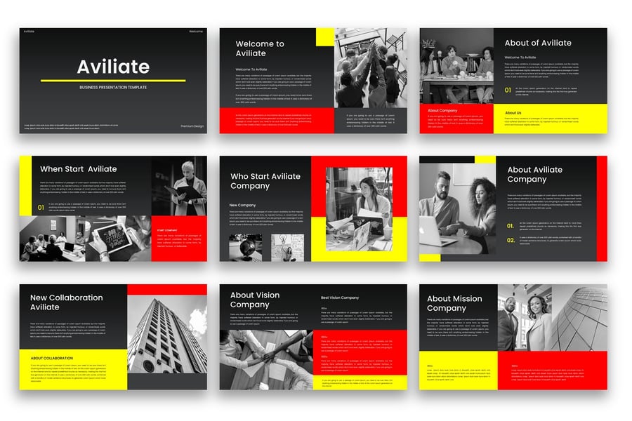 业务展示PPT模板 (PPTX)