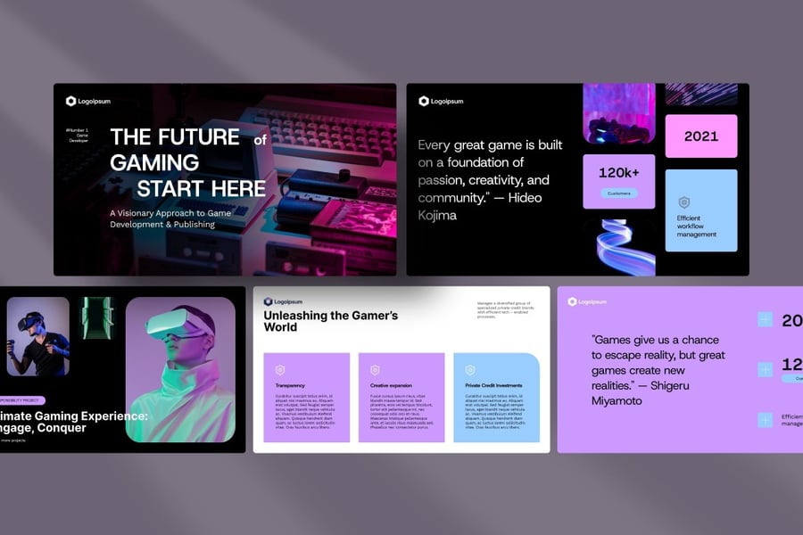 游戏介绍PPT模板 (PPTX)