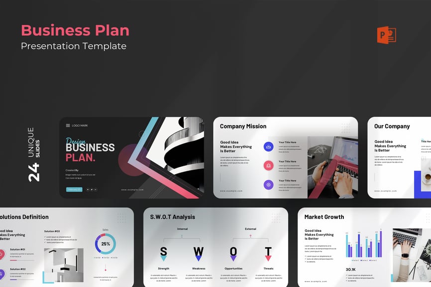 业务计划演示模板PPT模板 (PPTX)