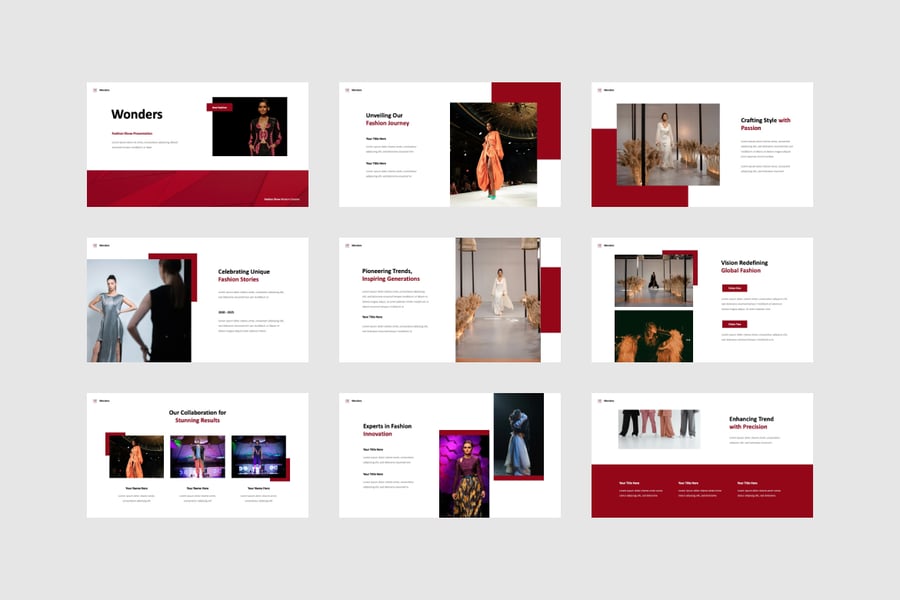 时装秀PPT模板 (PPTX)