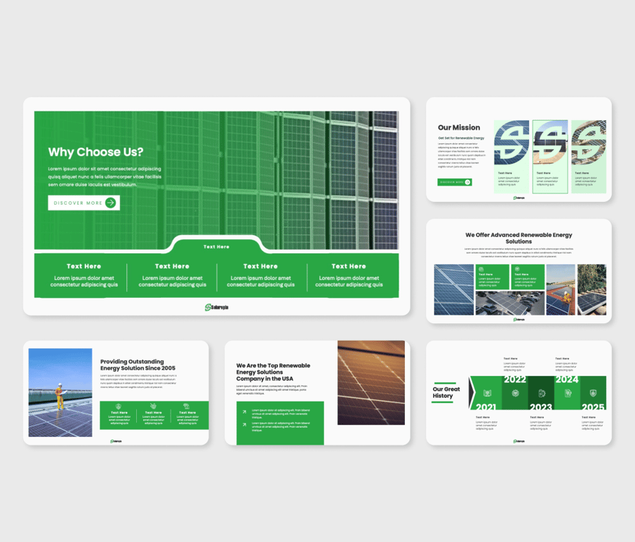 太阳能公司PPT模板 (PPTX)