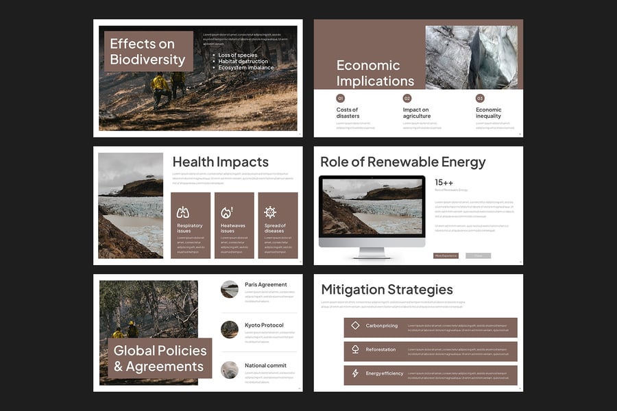 气候变化介绍PPT模板 (PPTX)