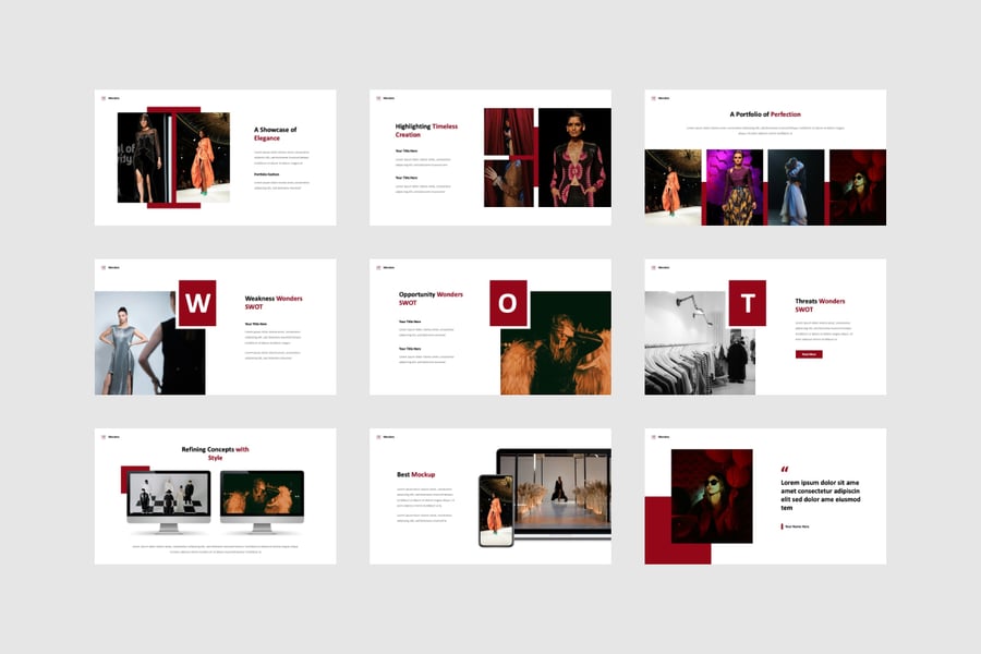 时装秀PPT模板 (PPTX)