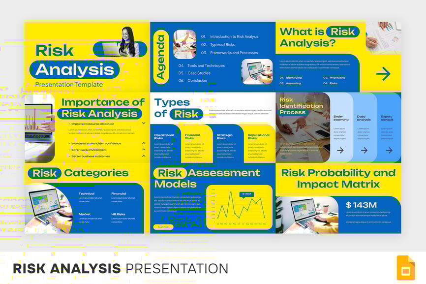 风险分析PPT模板 (PPTX)