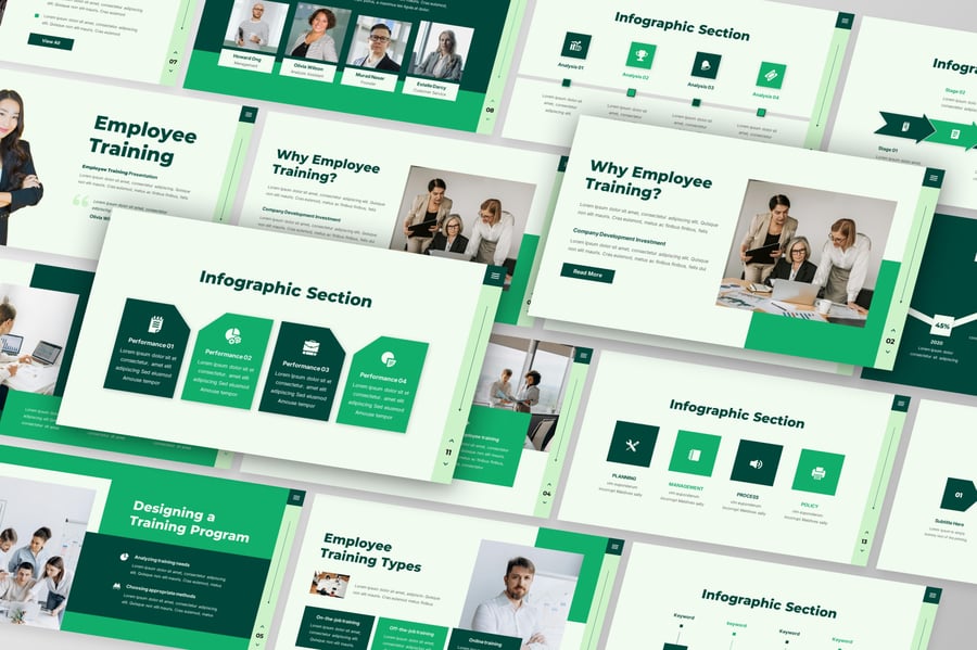 员工培训PPT模板 (PPTX)