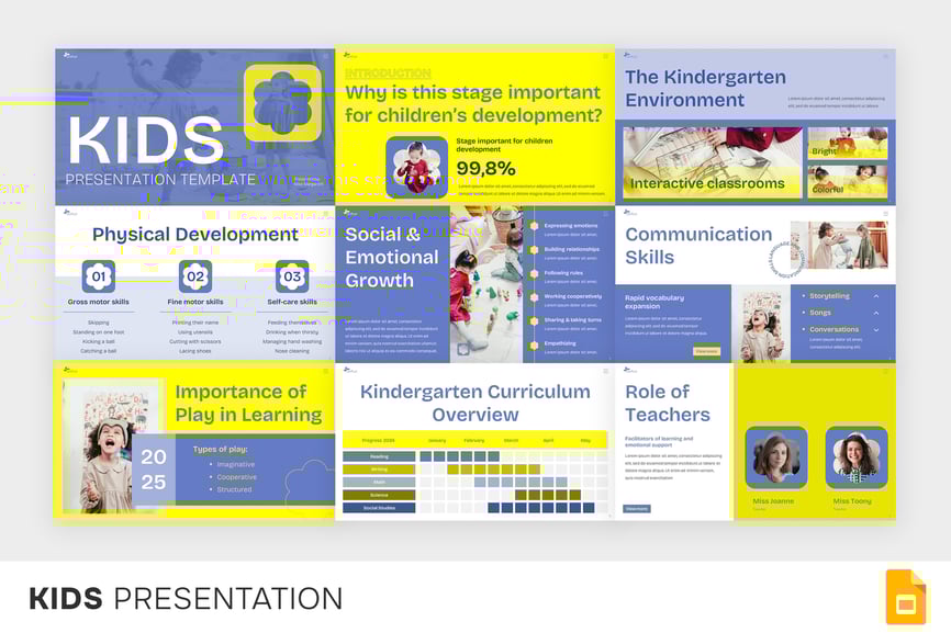 孩子们的演讲PPT模板 (PPTX)