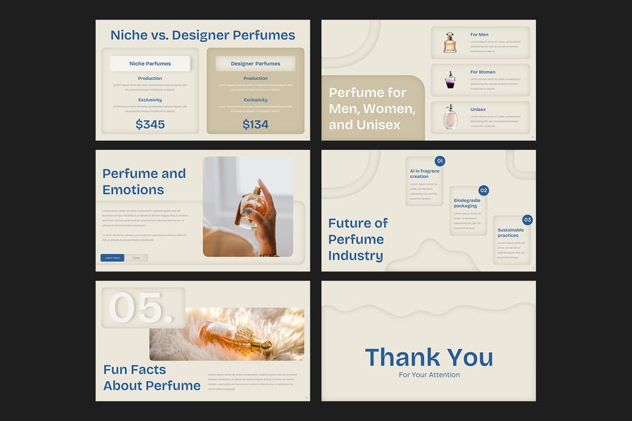 美丽香水PPT模板 (PPTX)