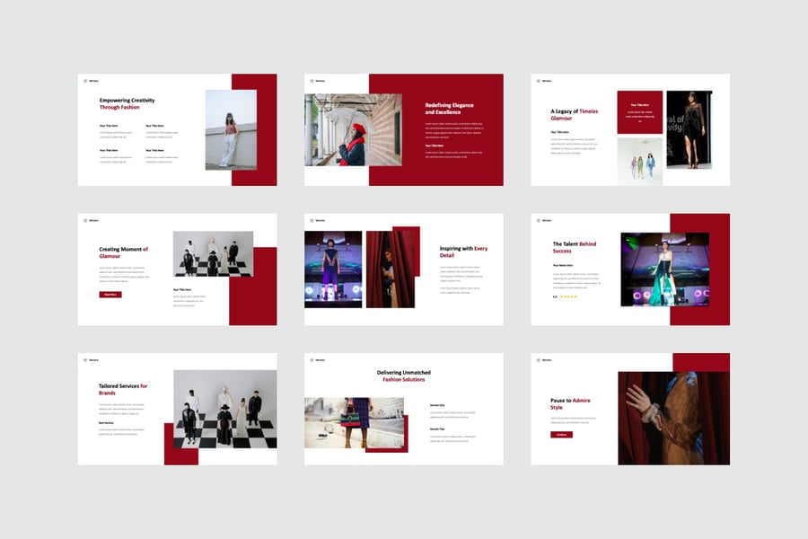 时装秀PPT模板 (PPTX)