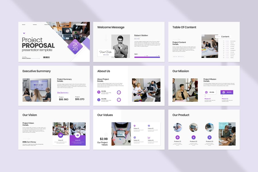 项目提案PPT模板 (PPTX)