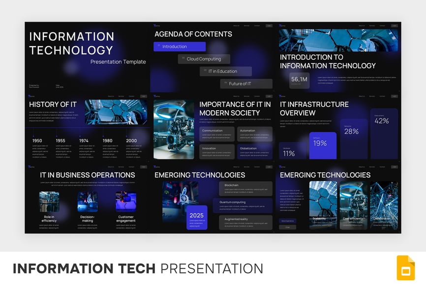 信息技术PPT模板 (PPTX)